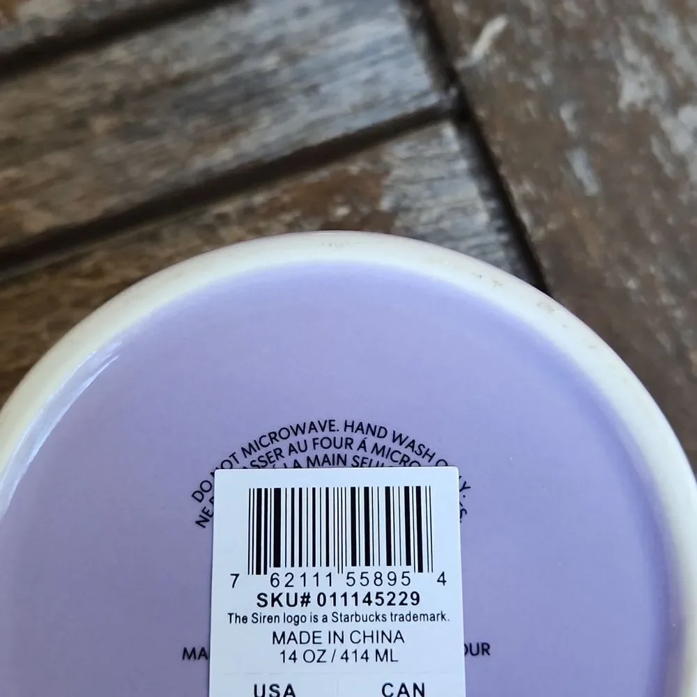 Starbucks Lilac Jellyfish & Parasol Coffee Mug 14 oz. NWT 2023